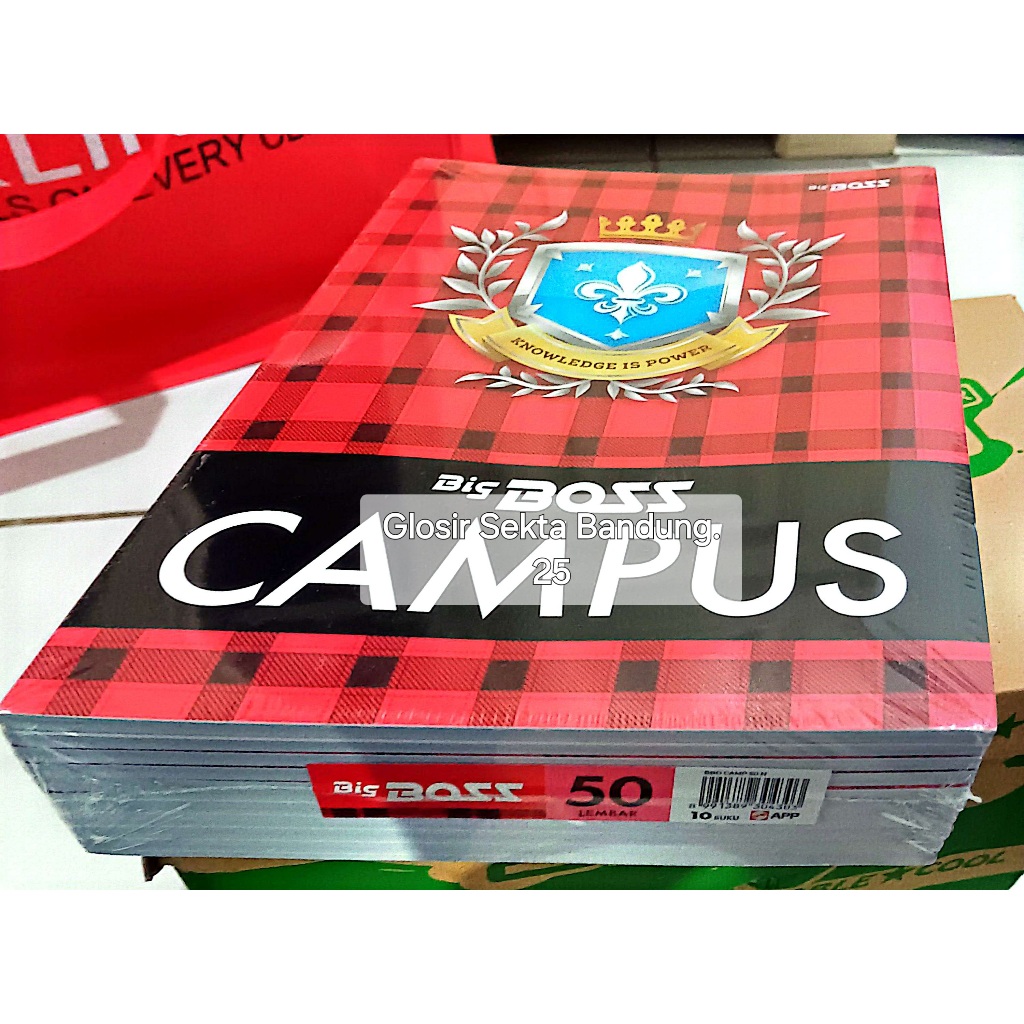 

[1Pak Isi 10 Buku] Buku Tulis Campus 50 lembar / Buku BOXY Panjang BIGBOSS BMC