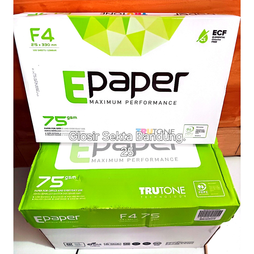 

1 RIM EPAPER / COPY PAPER Kertas Fotocopy F4 75GSM HVS F4