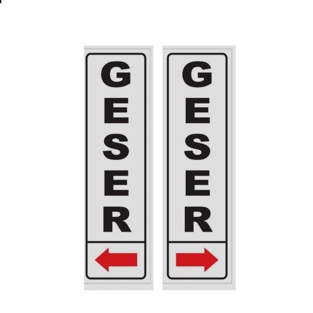 

Sticker Label Marka Pintu Tarik Dorong Stiker Door Sign Push Pull 17 x 5 cm