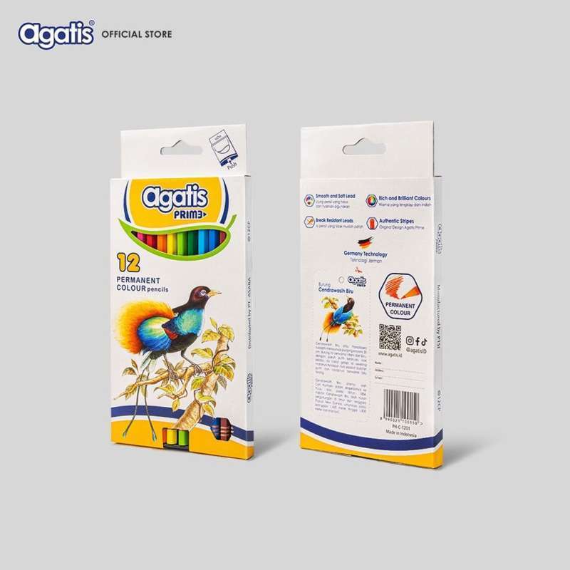 

Pensil Warna Agatis Prime 12 Warna / Permanent Colour Pencils