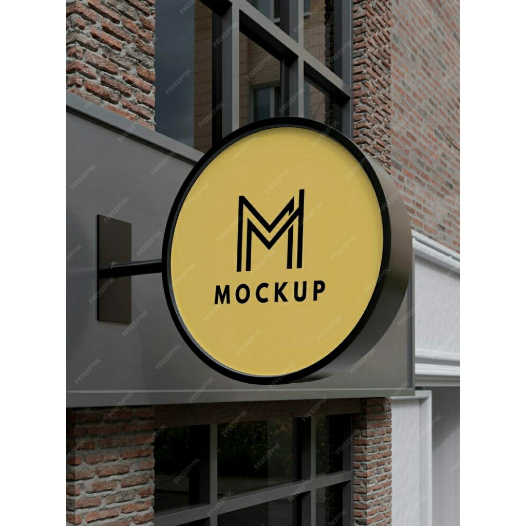 Neon Box Bulat Akrilik 2 sisi Diameter 50cm