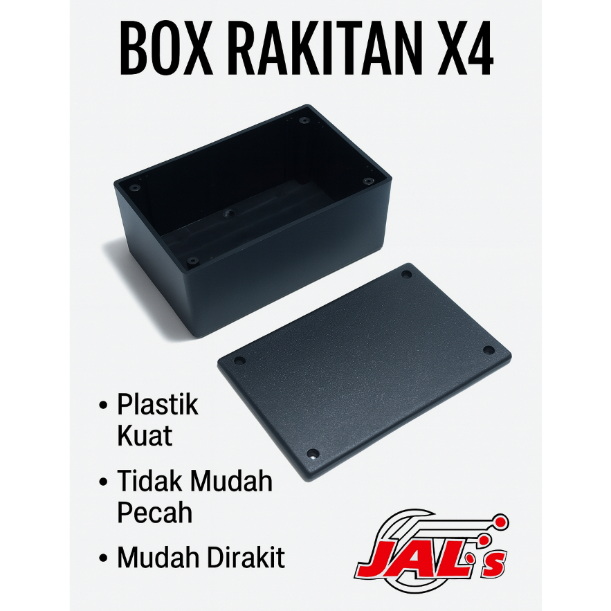 Box Rakitan X4 ( 2 Pcs ) – Casing Elektronik Mini power ampli • Kuat & Rapi • Siap Pakai – JAL’s ELE