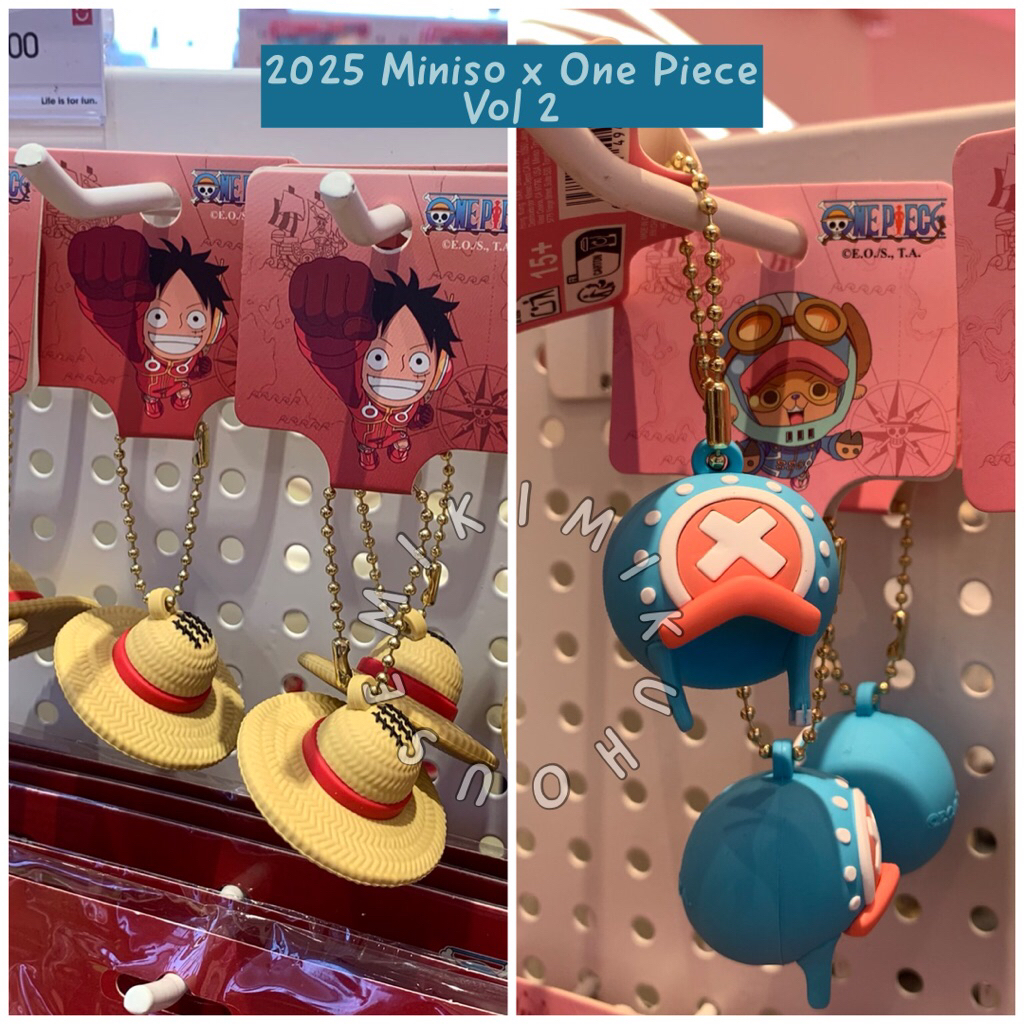 READY MINISO x ONE PIECE LUFFY HAT KEYRING CHOPPER EGGHEAD ISLAND COLLECTION KEYCHAIN TOPI LUFF CHOP