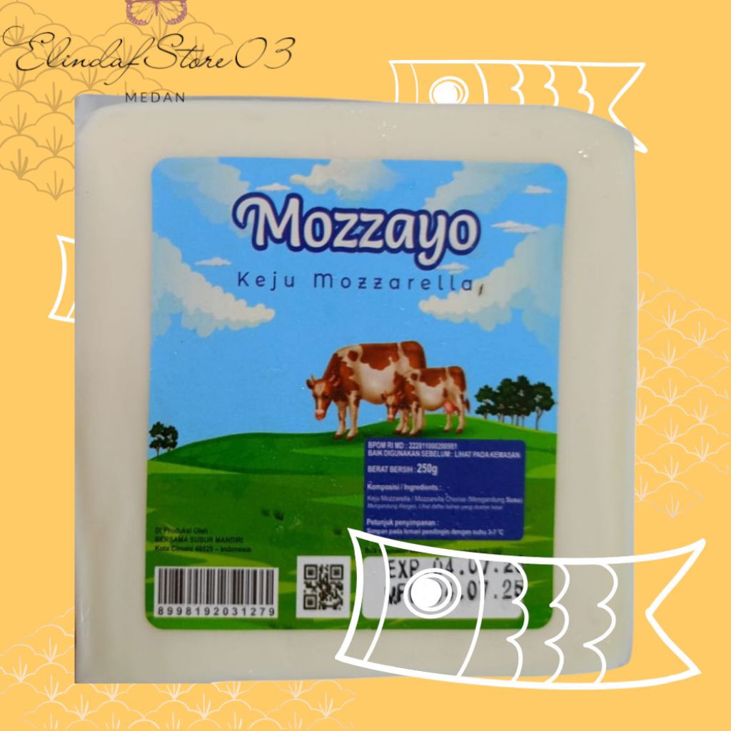 

Keju Mozzarella Cheese Mozzayo 250gr