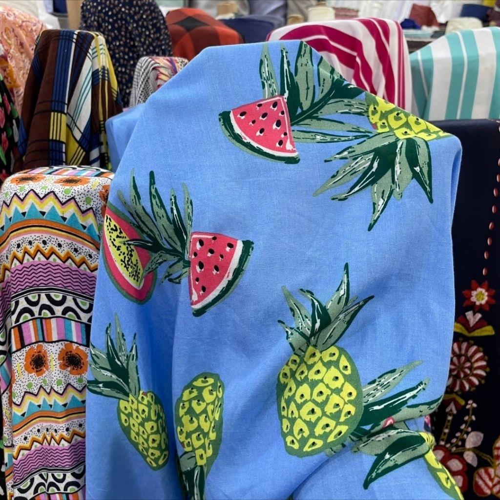 kain katun rayon premium/kain katun rayon motif