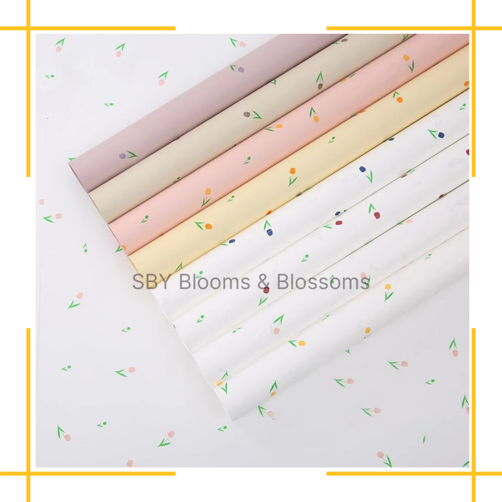 

KB6179 Kertas Buket Bunga Tullip Warna Bagus Harga Murah Wrapping Flower