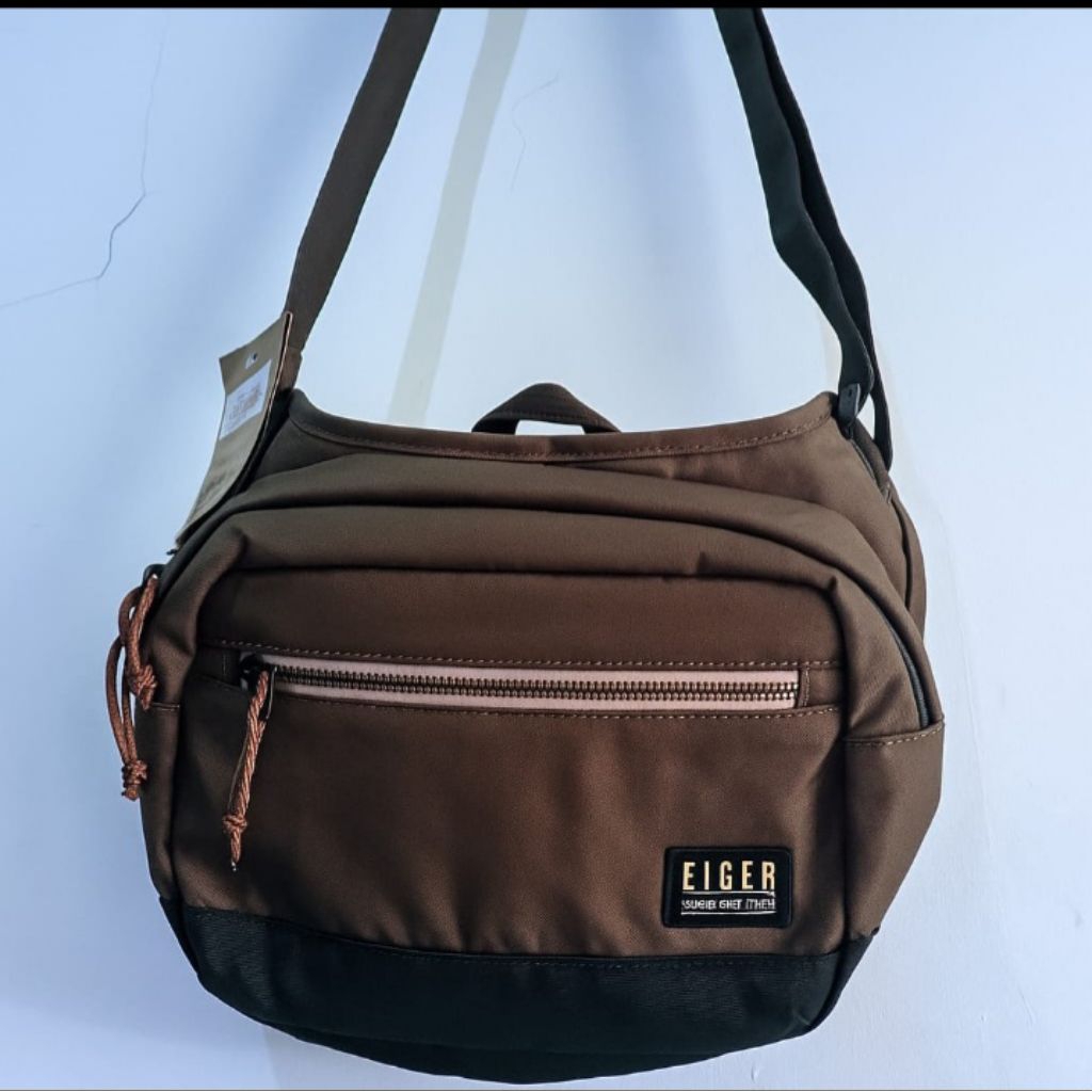 (BESTSELLER) EIGER Sling Bag Pria Wanita Hijau Army ORIGINAL 100%