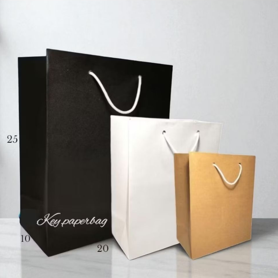 

Paper Bag Polos Uk 20x25 Hitam, Putih, Cokelat