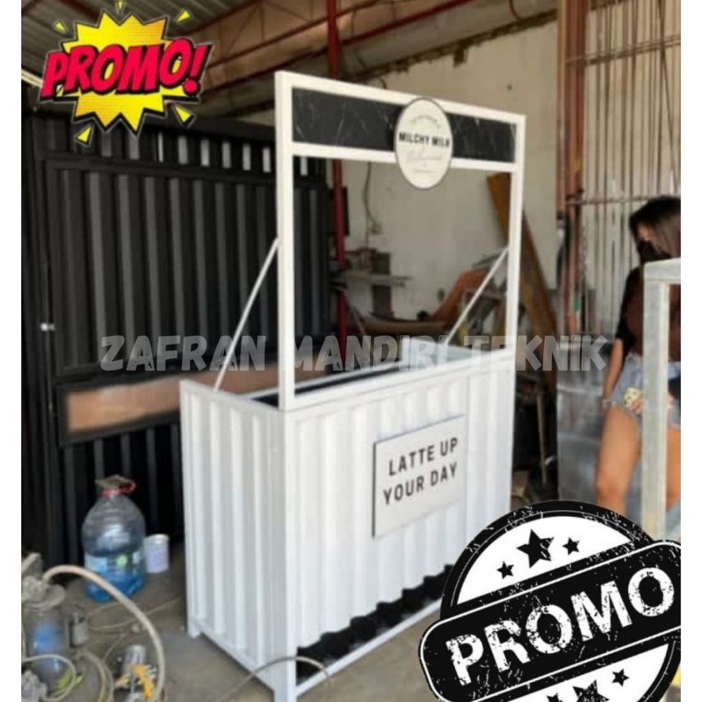 Booth Container Knockdown / Booth Container Bongkar Pasang / Booth Bazar / Meja Lipat