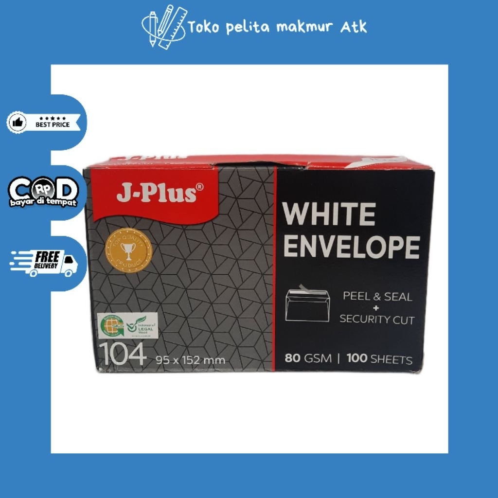 

AMPLOP J-PLUS 104 (1 pack isi 100)