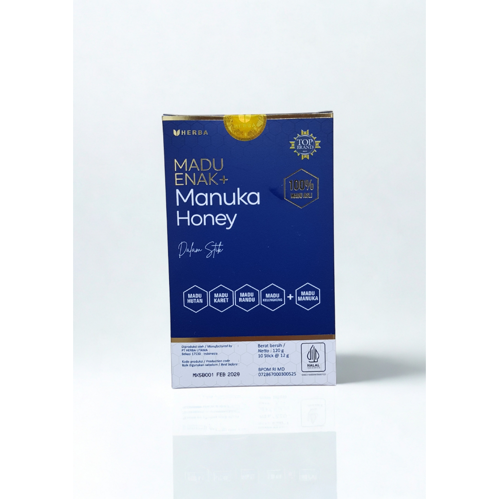 

madu enak + manuku honey 100% madu asli dalam stick berat bersih 120 g/ 10 stick @ 12 g