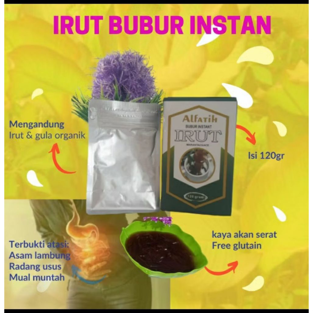 

Tepung Garut tepung Irut bubur instan Asam lambung mudah bikin
