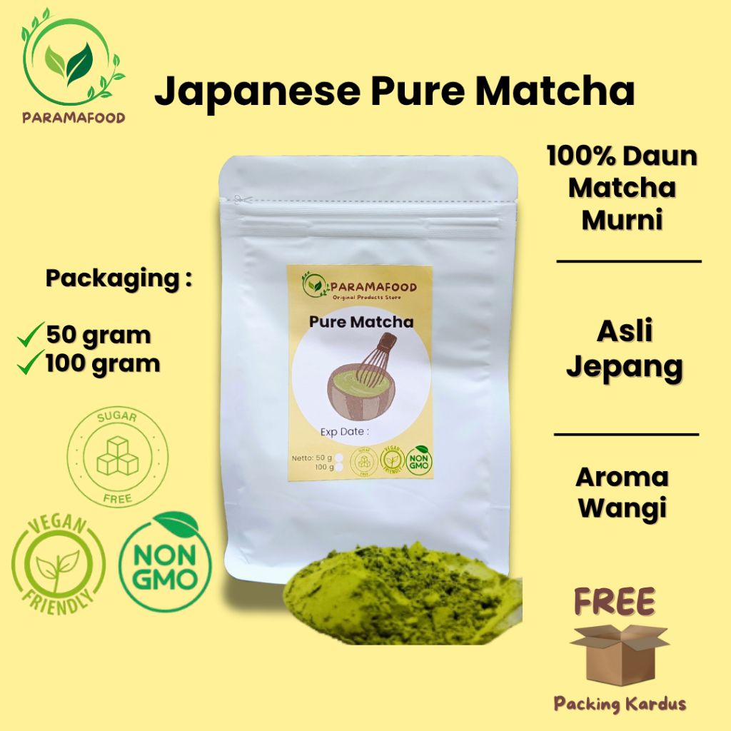 

Paramafood Pure Matcha Powder Bubuk Murni 100% Original Japan