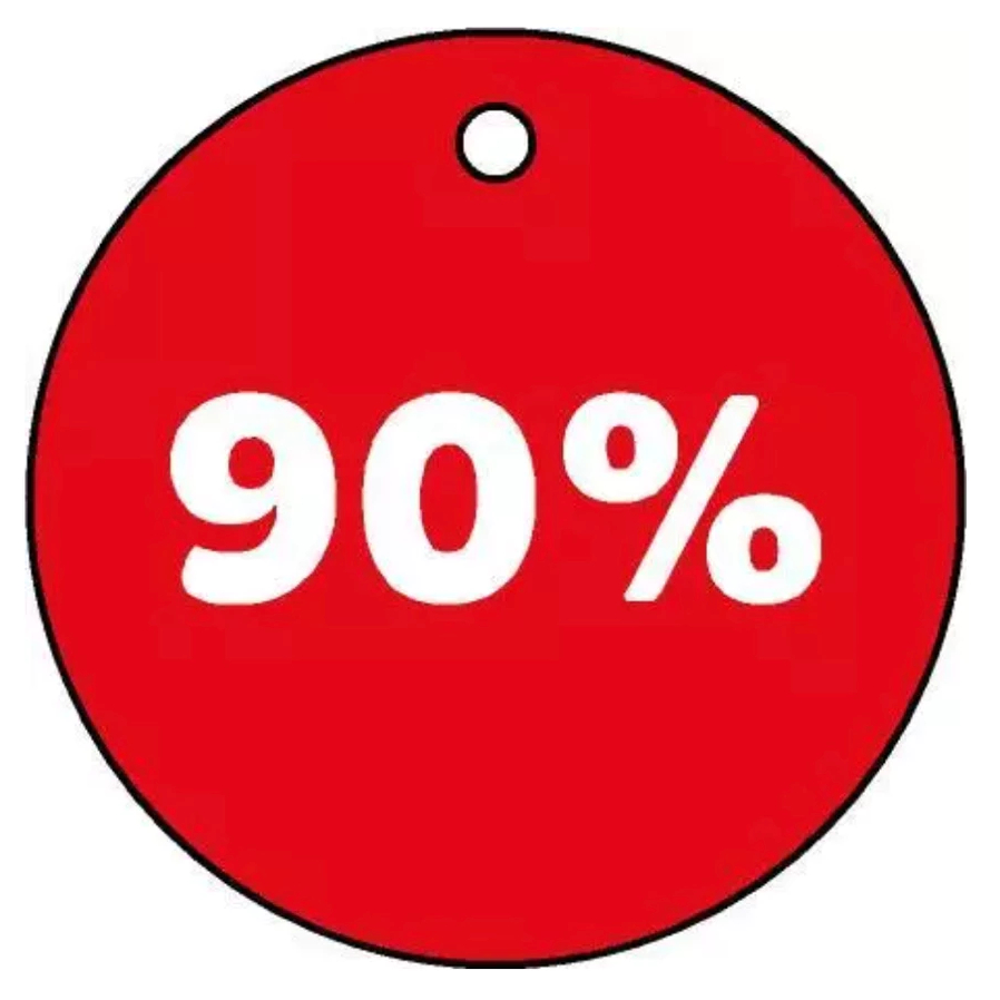 

HANG TAG LABEL DISKON 90 PERSEN SALE BAJU MURAH BULAT UKURAN 3,8 CM GANTUNGAN WLBEE