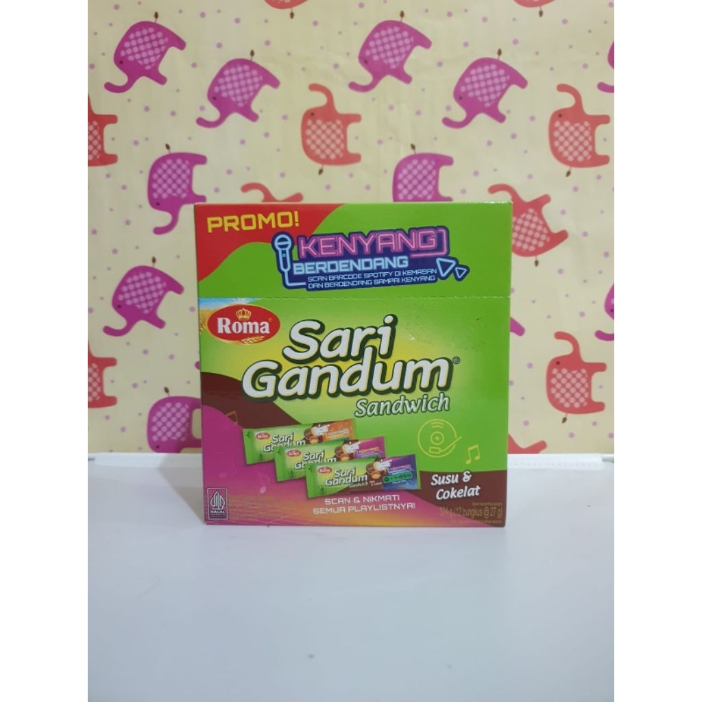 

Roma Sari Gandum Sandwich 12 pcs X 27 gram