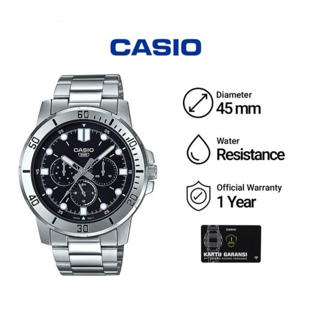 Casio General MTP-VD300D-1E / MTP-VD300D-1EUDF Jam Tangan Pria Original