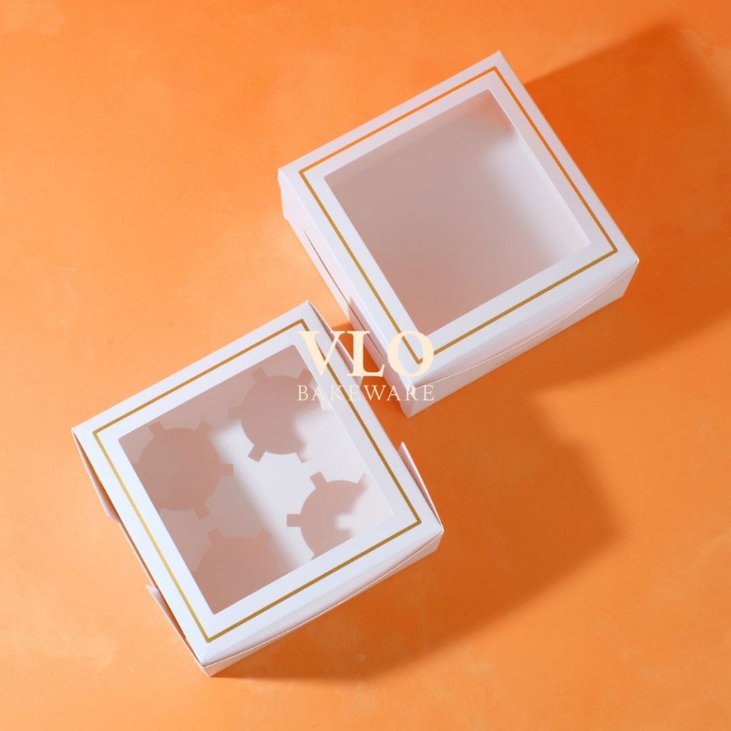 

[1 SET ISI 10 PCS] Kotak kue simple minimalis | kotak kue persegi korea