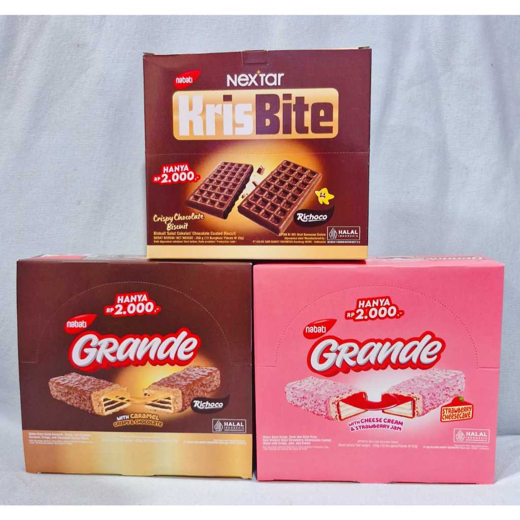 

Nabati Grande Richoco / Strawberry Cheesecake / Krisbite Richoco (1 Box isi 10 Pcs)