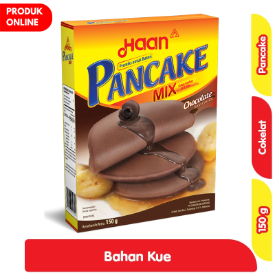 

[oddsolshop] pekanbaru/Haan Pancake Mix Chocolate 150GR Bahan Kue Cokelat Premiks Bakeri Coklat Cake