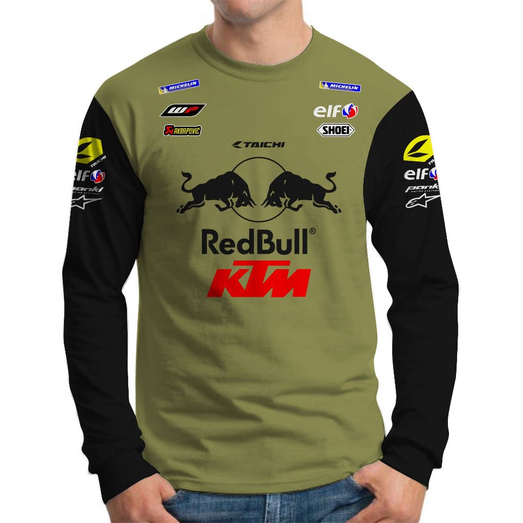 Kaos Distro Pria Original Ktm Redbull Racing MotorCross Trail Lengan Panjang Premium