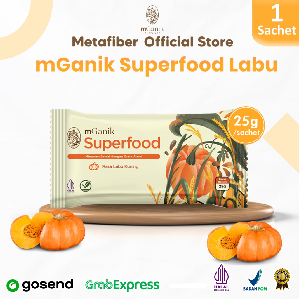 

mGanik Superfood Labu Kuning Ecer Sachet 15gr - Superfood Diabetes Herbal Alami Original