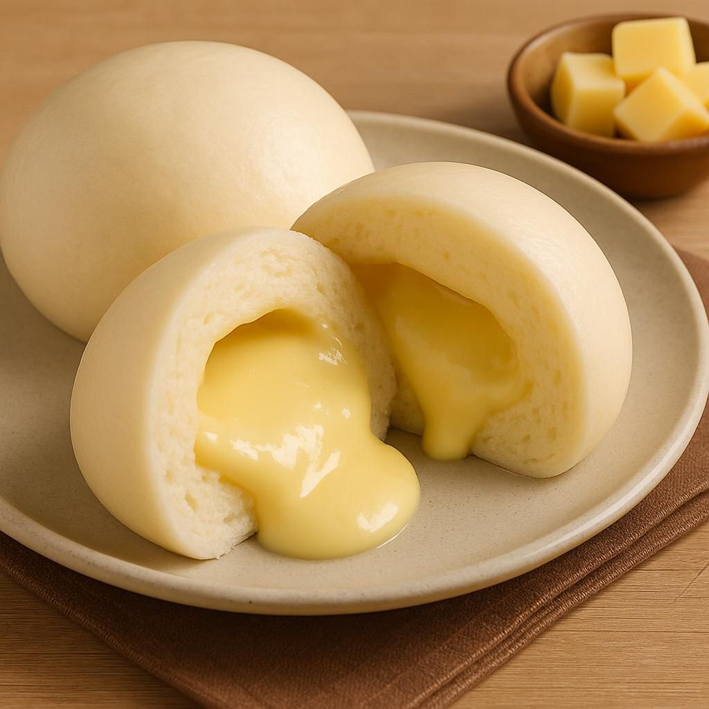 

BAKPAO MILKY CHEESE PREMIUM/BAKPAO KEJU SUSU/BAKPAO FROZEN FOOD/BAKPAO HALAL/BAKPAO RESTO/ISI 10 PCS