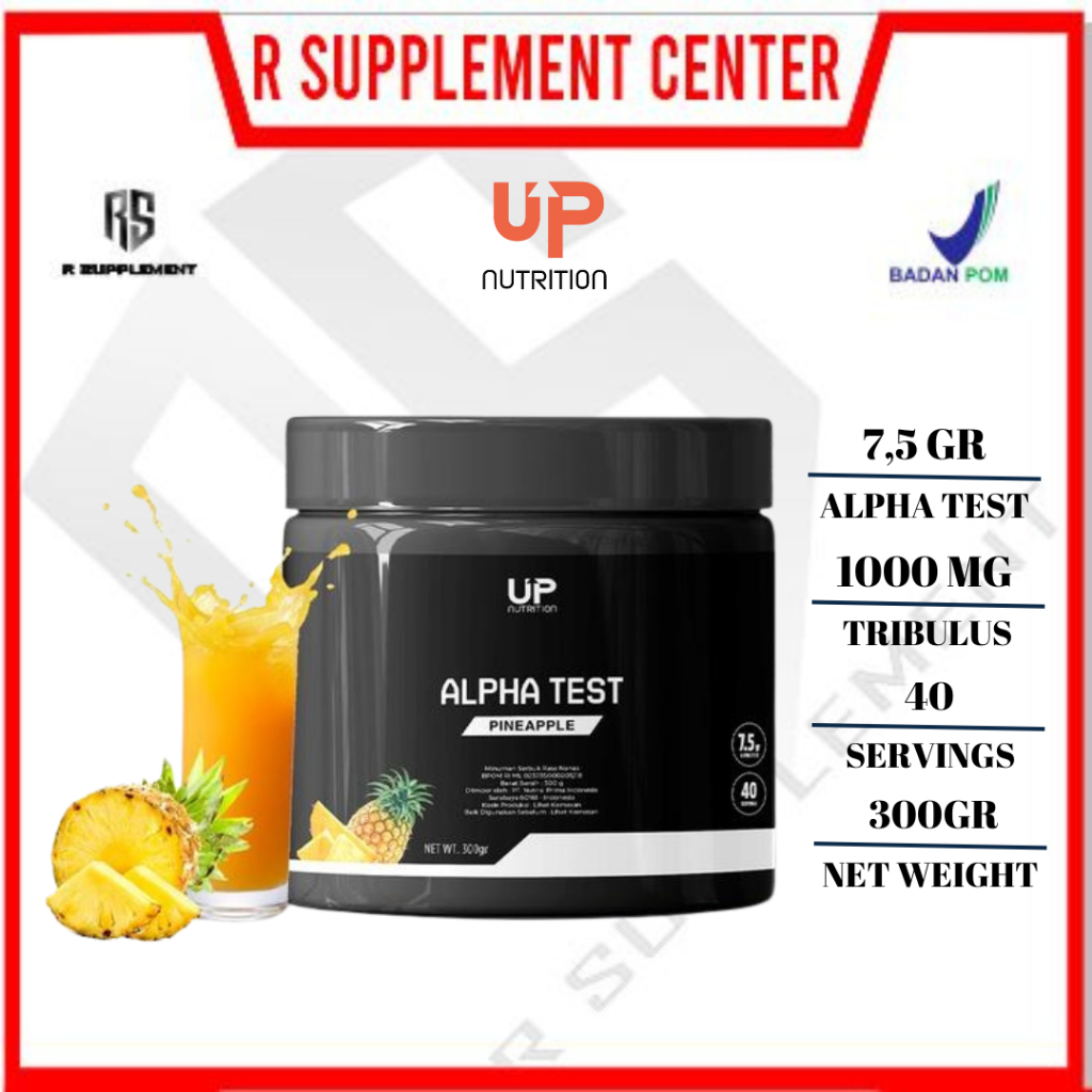 Up Nutrition Alpha Test 300 Gram 40 Servings Pineapple Testosteron Booster Tribulus UPNutrition Supp