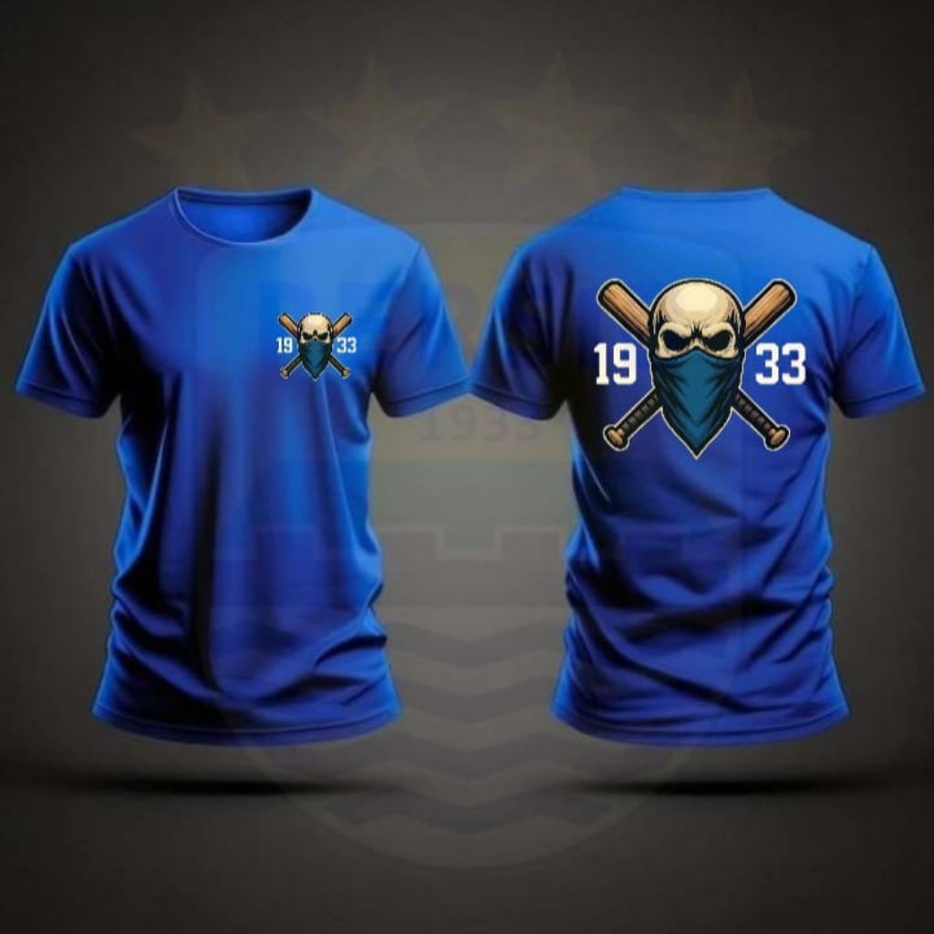 Kaos persib skull casual/baju persib bandung