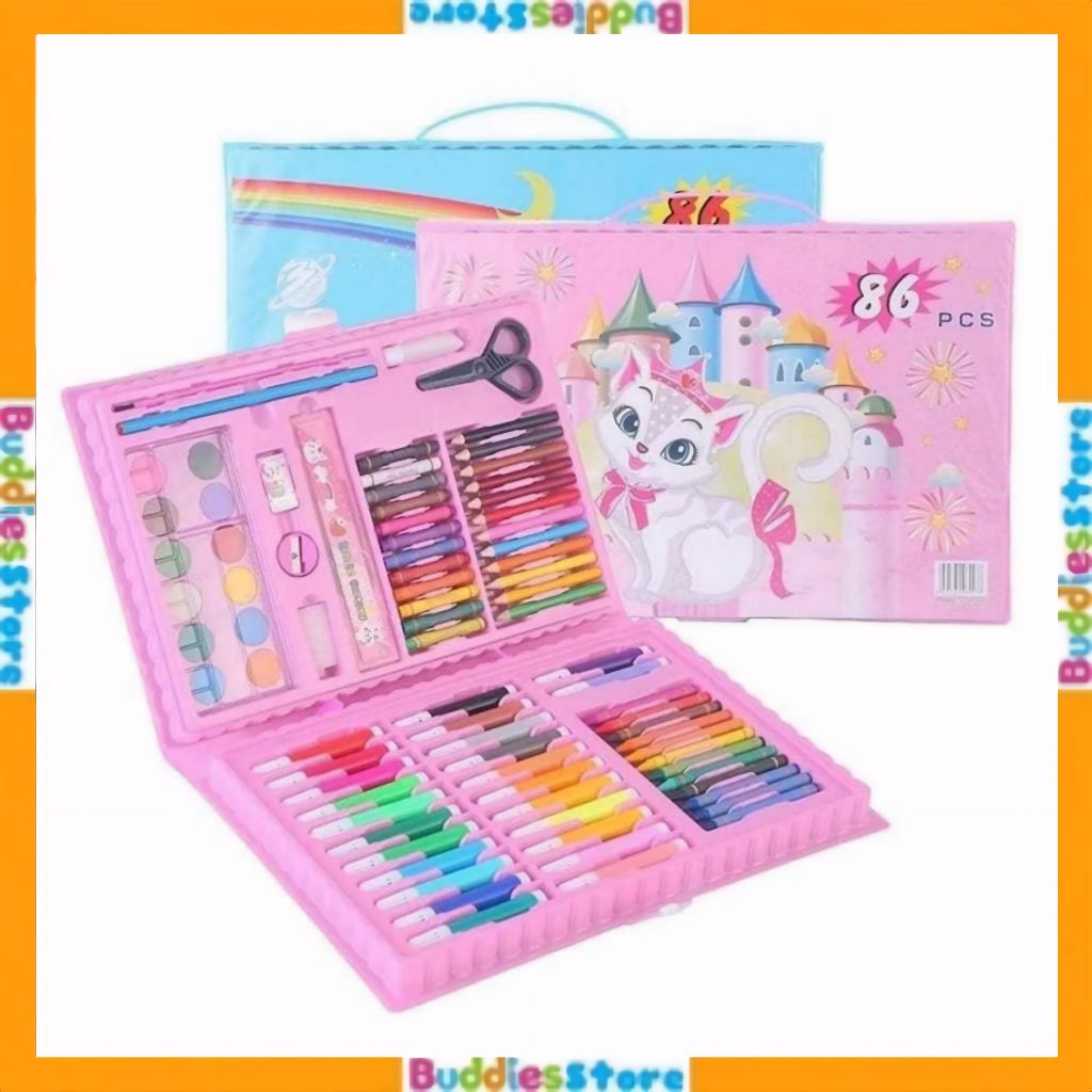 

Crayon Art Set 86Pcs - Pensil Warna Set Crayon Mewarnai Anak Lengkap Full Colour
