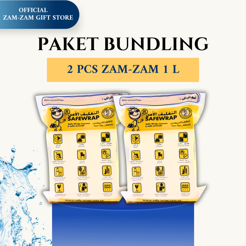 

BUNDLING 2 PCS ZAM-ZAM 1 LITER | Air Zam-Zam 1 Liter Asli Barcode Makkah| Bundling Hemat Zam-Zam