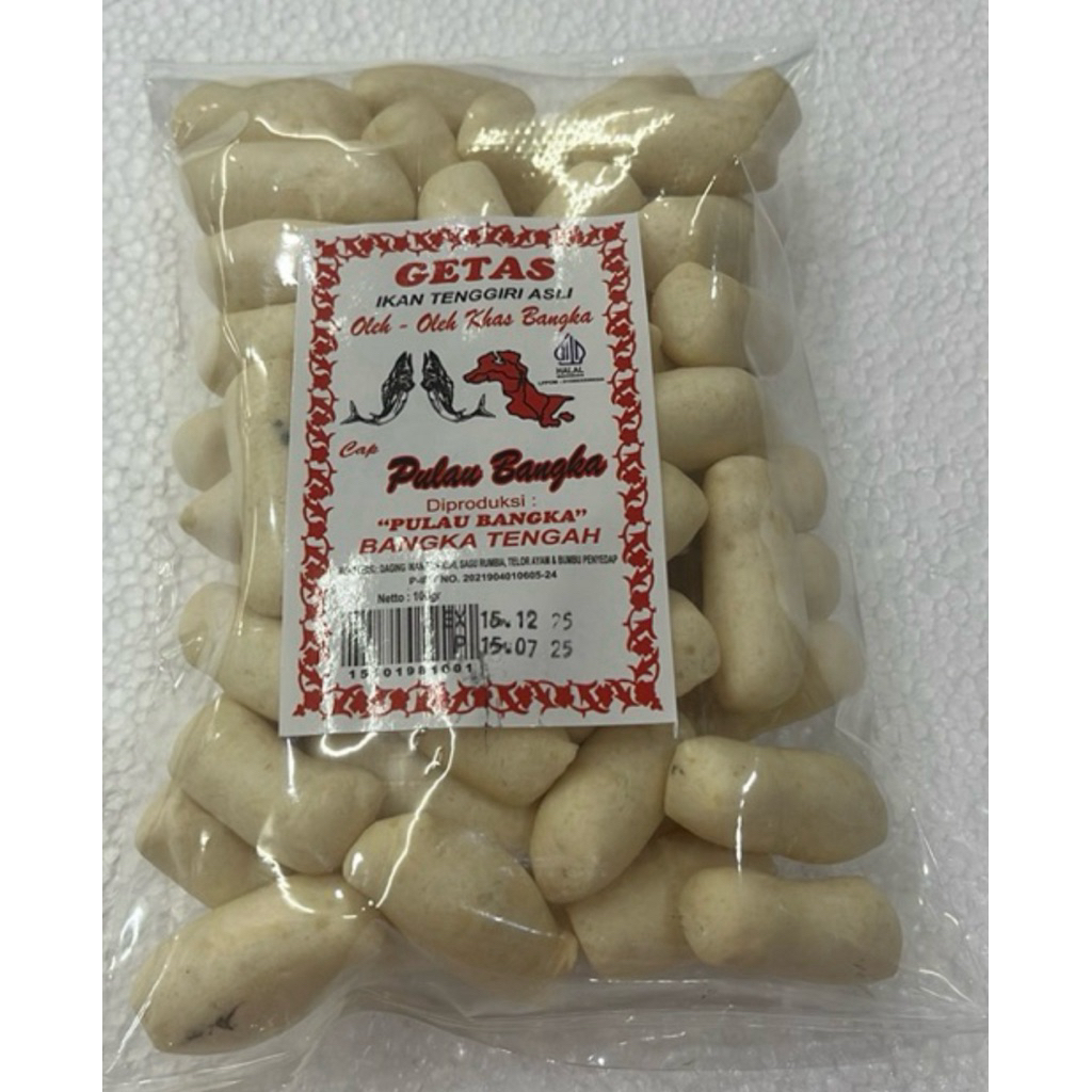 

Getas rasa ikan bentuk panjang cap PB khas Bangka dari toko LCK