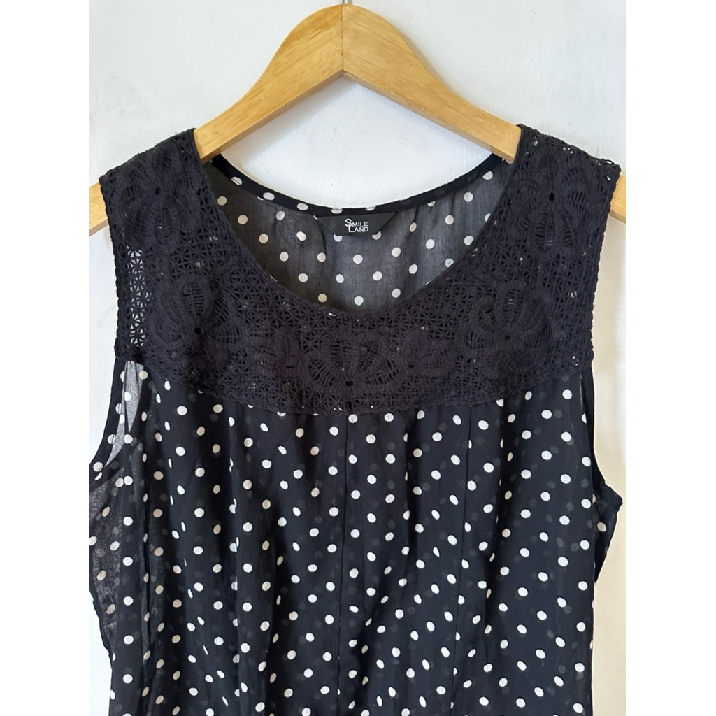 DRESS TUNIK POLKADOT OVERALL RENDA