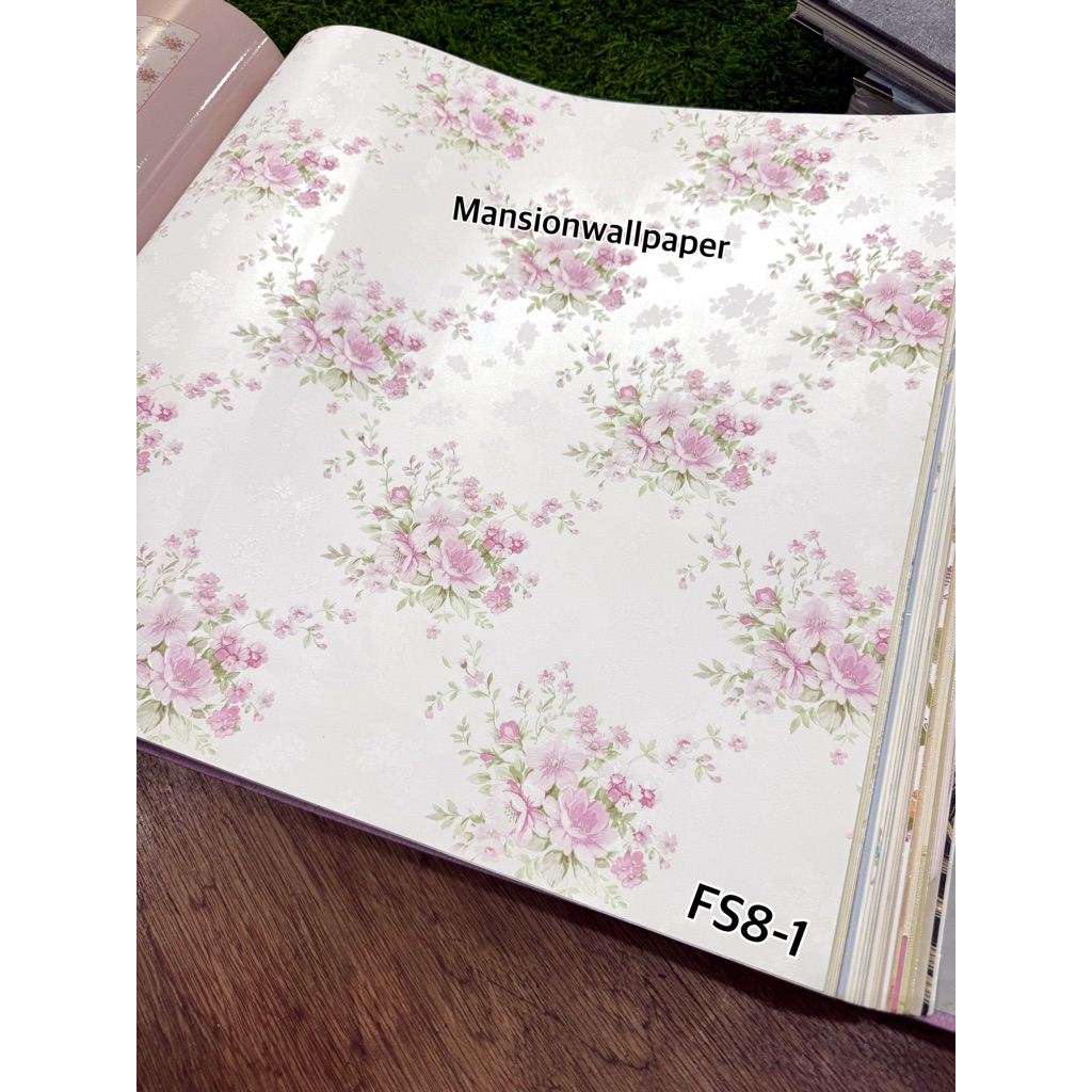 Wallpaper Dinding Bunga Shabby Pink chic