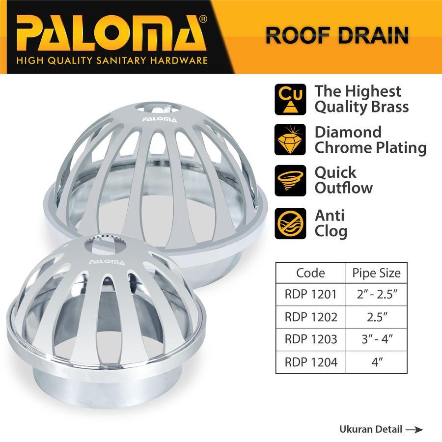 PALOMA ROOF DRAIN TALANG AIR SARINGAN GOT LANTAI BALKON RDP 1201 RDP 1203 RDP 1204