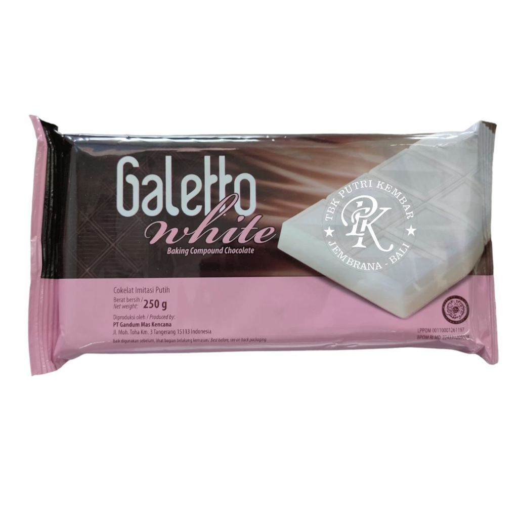 

[oddsolshop] pekanbaru/Galetto White Chocolate 250GR Compound Cokelat Putih Coklat