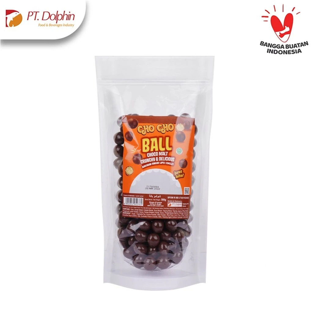 

DOLPHIN Cho Cho Ball Pouch - 500gr - Chocolate - Ball Wafer Biskuit