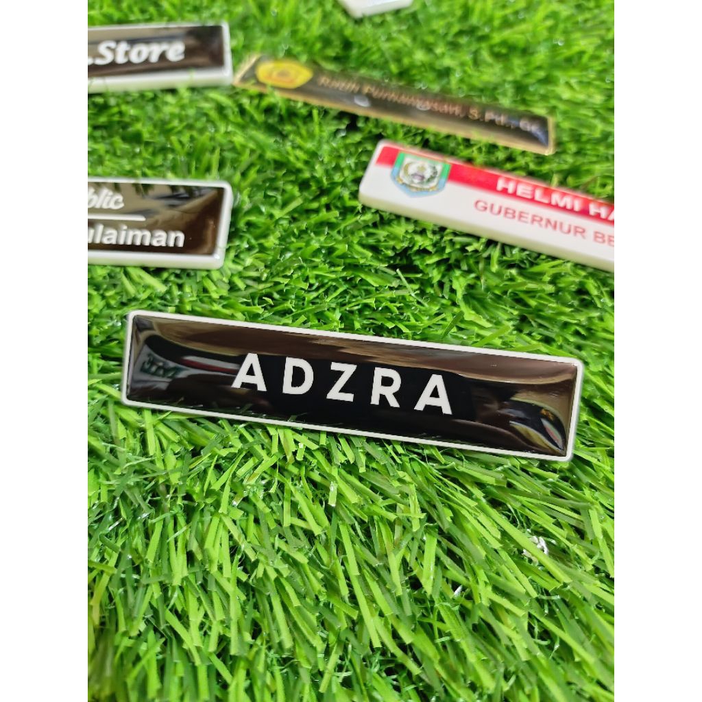 

Nama Dada ( TK ) ukuran 7.7x1.7 nametag papan nama sekolah nama dada Paud