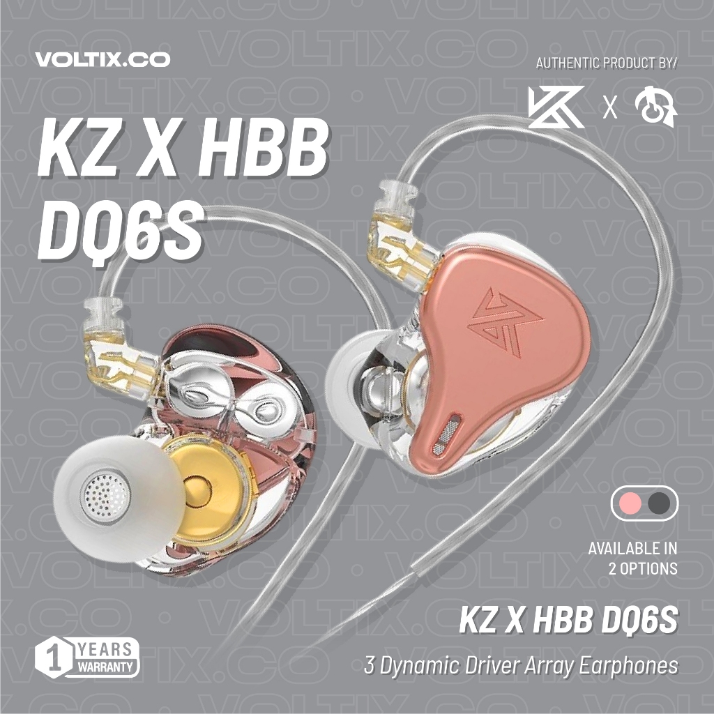 Knowledge  Zenith KZ x HBB DQ6S IEM Professional Earphones HiFi Deep Bass WITH MIC