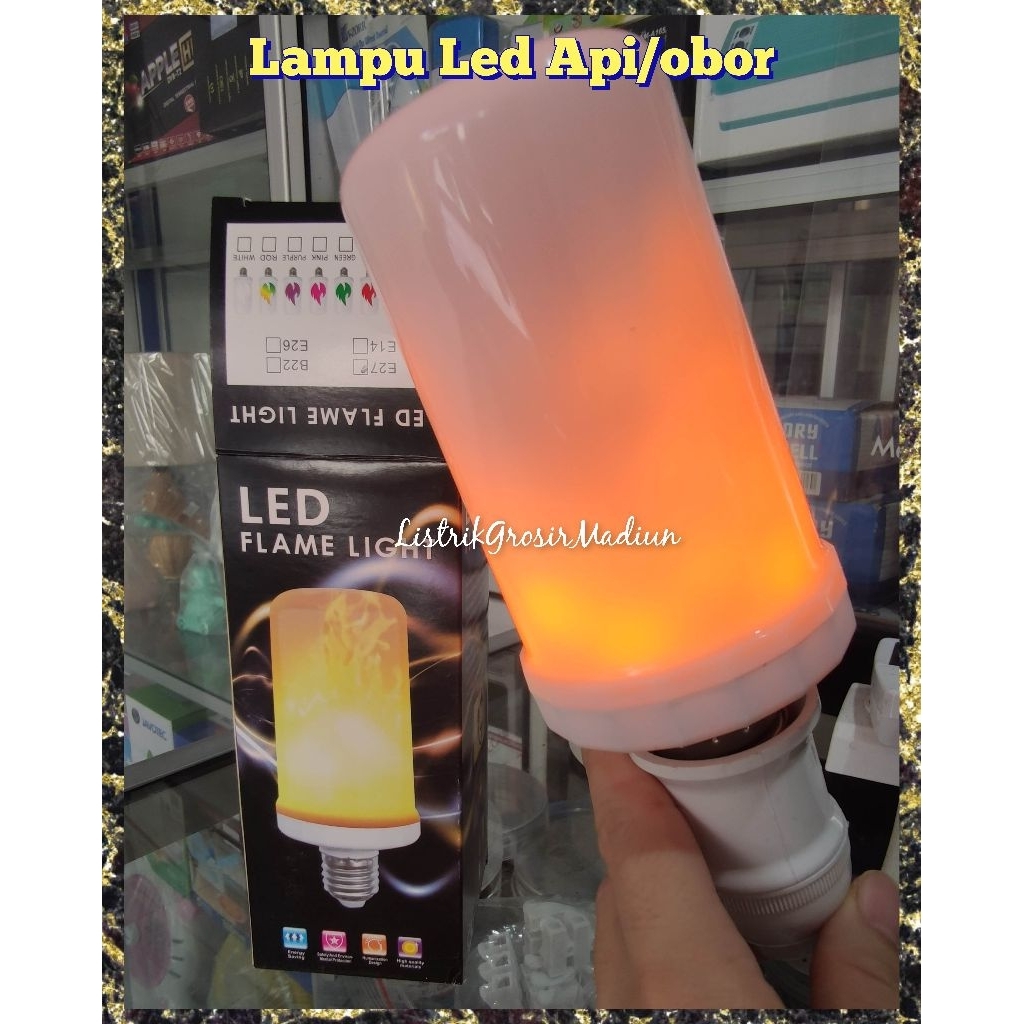 lampu Obor Api led size besar cocok untuk lampu hias pilar dll
