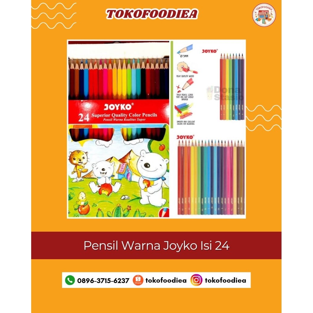 

Pensil Warna Joyko Isi 27 Joyko Pensil Colour | Tokofoodiea