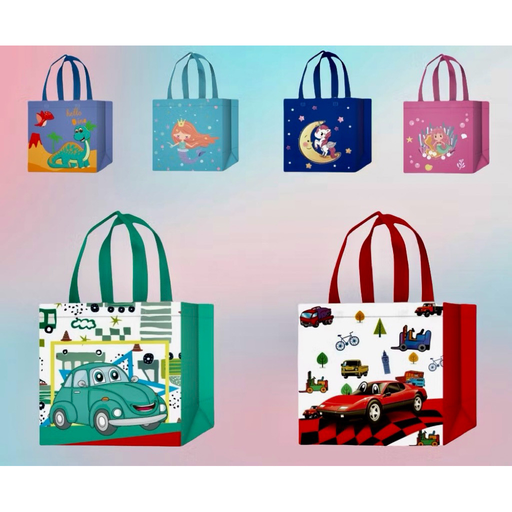 

Tas Souvenir Ulang Tahun Anak Goodiebag Motif Kartun Premium Tebal (Isi 1 Lusin / 12 Pcs)