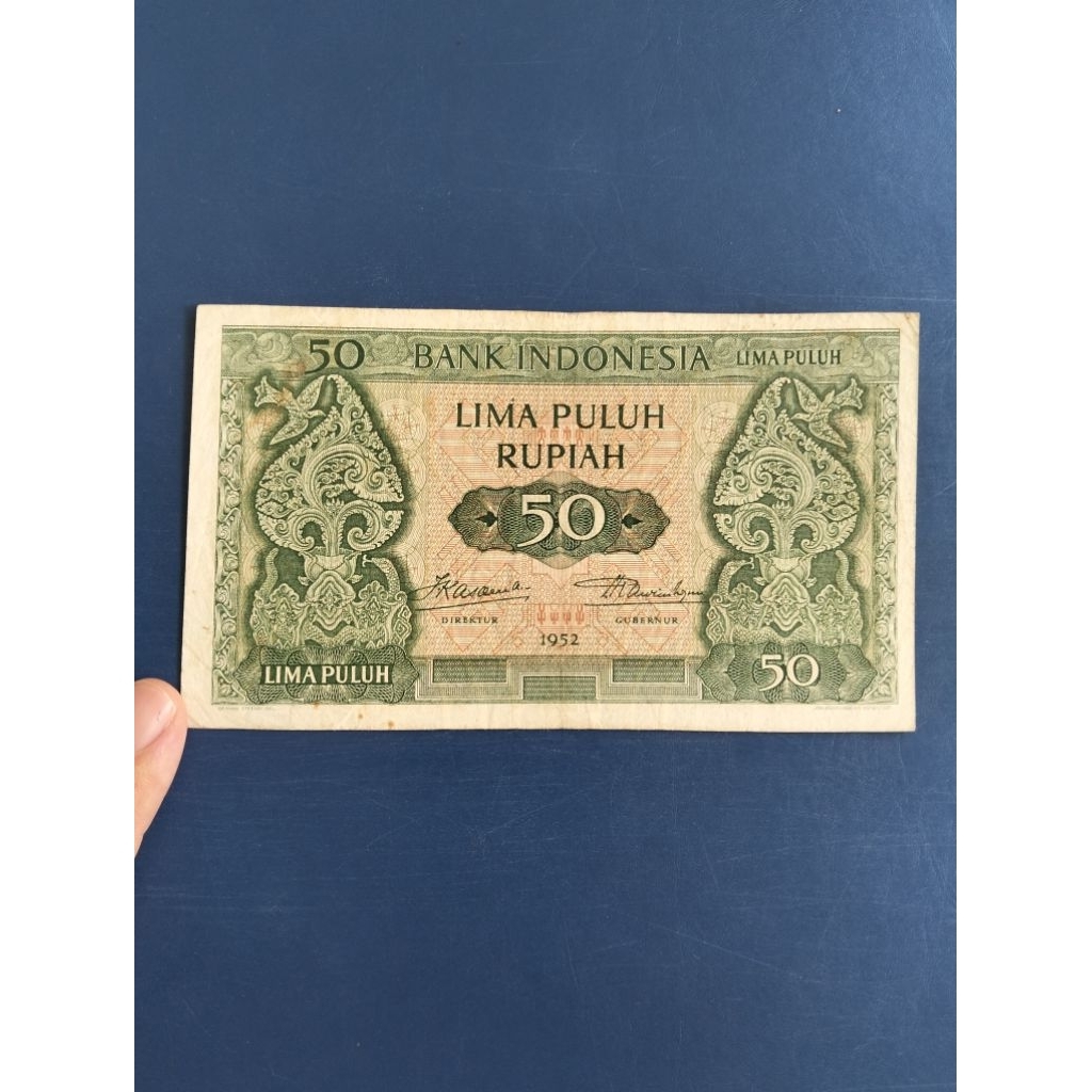 uang Kuno rp50 atau 50 budaya thn 1952 atau 50 rupiah seri budaya