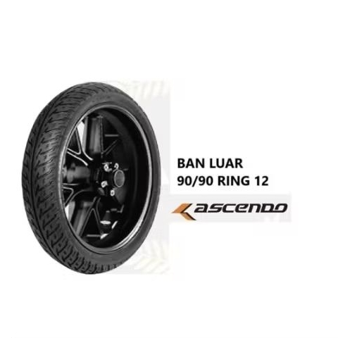 [ASCENDO] BAN LUAR TUBELESS 90/90 RING 12