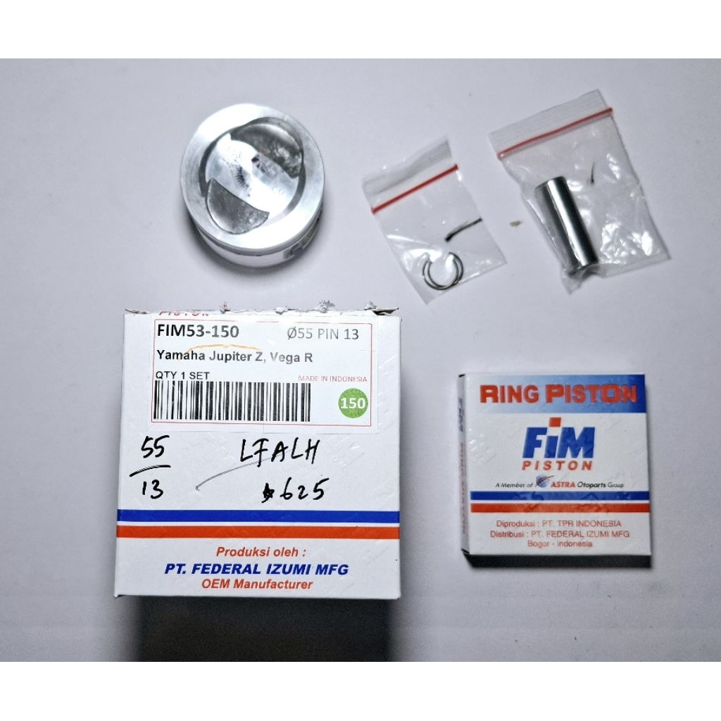 Piston kit /Seher Fim jupiter z , vega r ukuran 55 pen 13