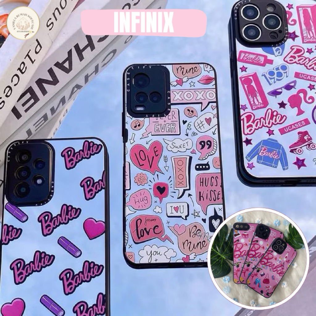 CASE FOR INFINIX CASETIFY BARBIE MIRROR FASHION Smart 7 Hot 30 30i 30 Play Note 30 Pro