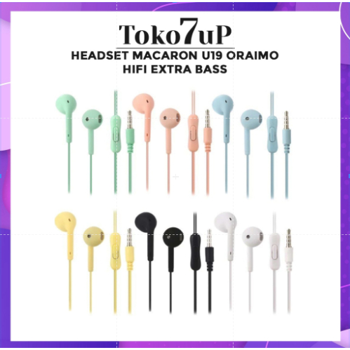 Headset Macaron Bluetooth Jepit / Headset Macaron U19 Oraimo Hifi Extra Bass