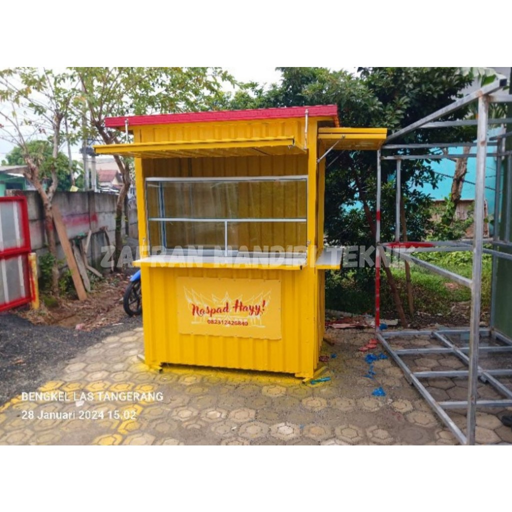 [CUSTOM 27] Custom Booth, Booth Usaha, Booth Semi Container Ukuran 150x100 Plus Kaca