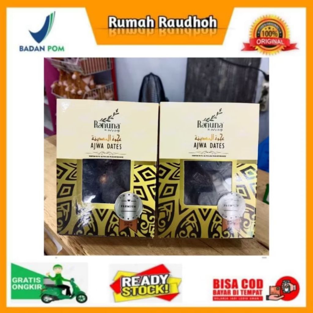

KURMA AJWA RANUNA PREMIUM ORGANIC 250 GRAM