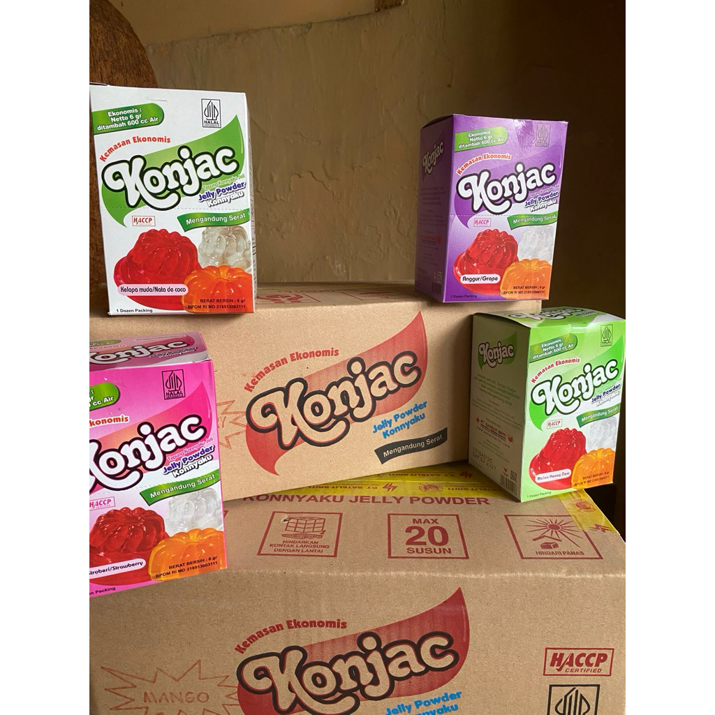 

1 Karton Konjac Rasa Buah isi (12Box) 6gr Bisa Mix