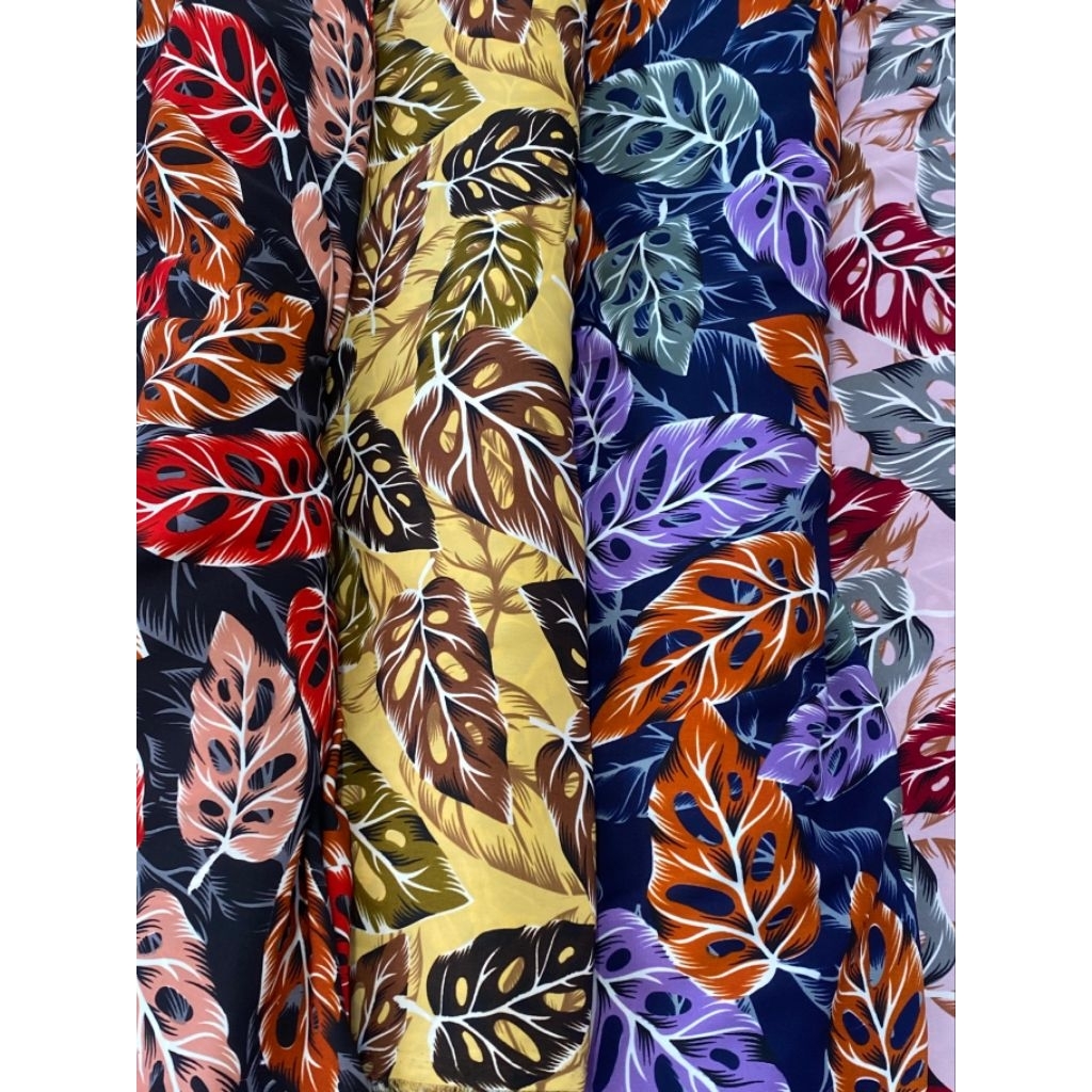 KAIN WOOLPEACH MOTIF DAUN